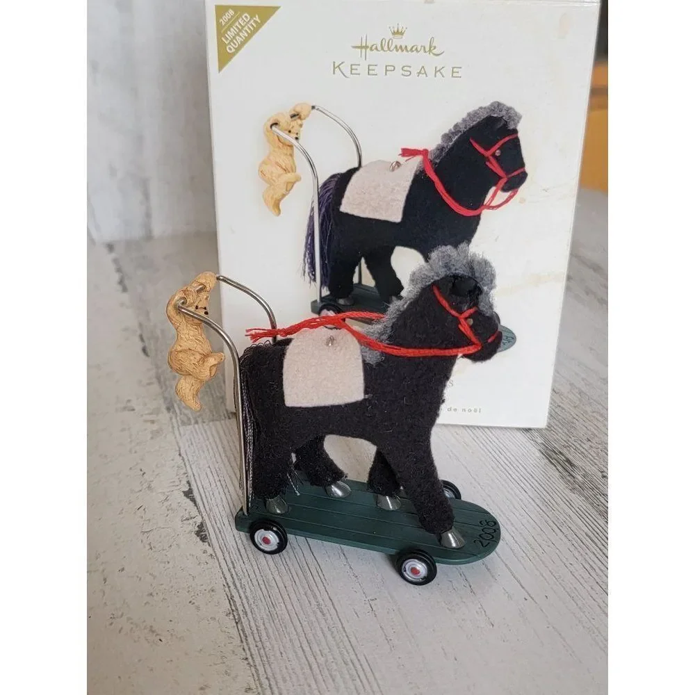 Hallmark 2008 special edition a‎ pony for Christmas ornament Xmas